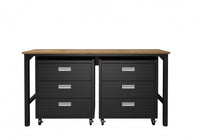 Fortress Modern 3-Piece Garage Set in Charcoal Gray Garage Storage