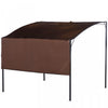 Outsunny 10x8ft Patio Metal Gazebo With Extendable Side Awning Outdoor Shelter Garden Sun Shade Cano