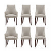 Connie Modern 6-Piece Dining Chair Set in Light Gray 