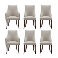 Connie Modern 6-Piece Dining Chair Set in Light Gray 