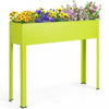 Costway 40" Raised Garden Bed With Legs Metal Elevated Planter Box Drainage Hole Backyard Green
