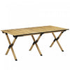 Outsunny Folding Camping Table, 4ft Aluminum Picnic Table With Roll-up Top
