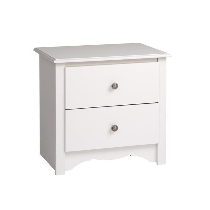 Monterey 2-Drawer Nightstand - White