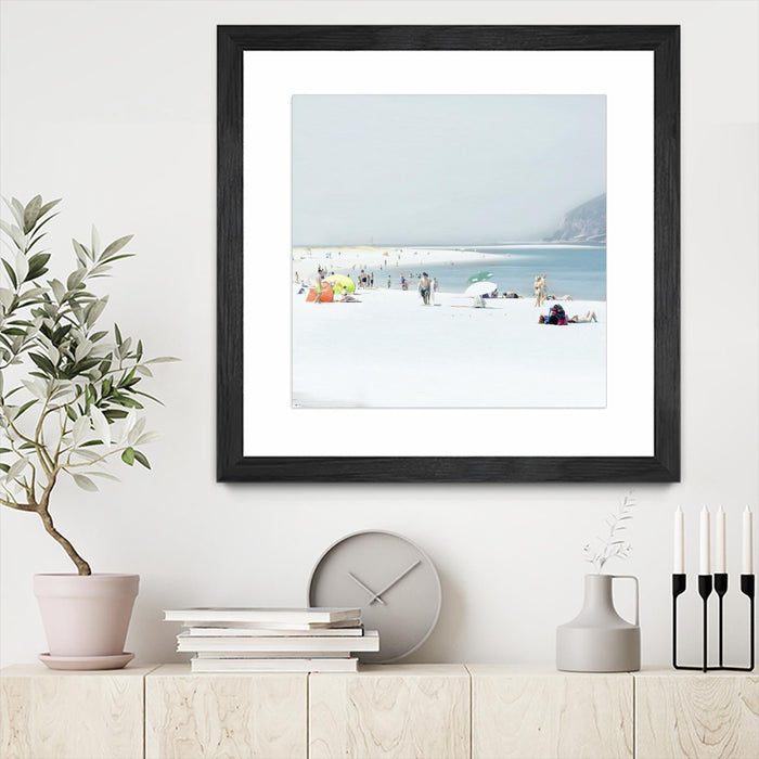 \"Troia\" Matted and Framed Black 36x36 Wall Art