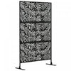 Outsunny Metal Privacy Screen Panel With Expansion Screws Outdoor Divider