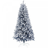 Homcom 6 Ft Artificial Christmas Tree With Snow Flocked Branches, Hinge