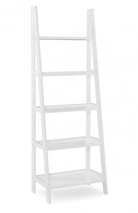 Acadia Ladder Bookcase - White