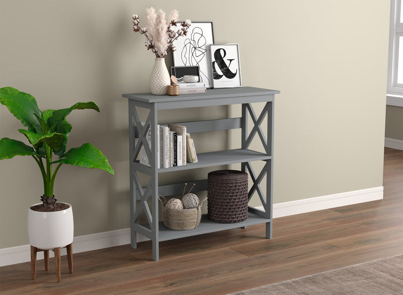 32” Console Table With 2 Storage Shelves - Light Grey 