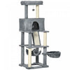 Pawhut 55\" Cat Tree For Indoor Cats, Cat Tower, Kitty Activity Center With Cat Bed Ramp Condo Hammoc