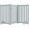Pawhut Foldable Dog Gate With Door, 3 Panels Freestanding Pet Gate With Support Feet Indoor Playpen 