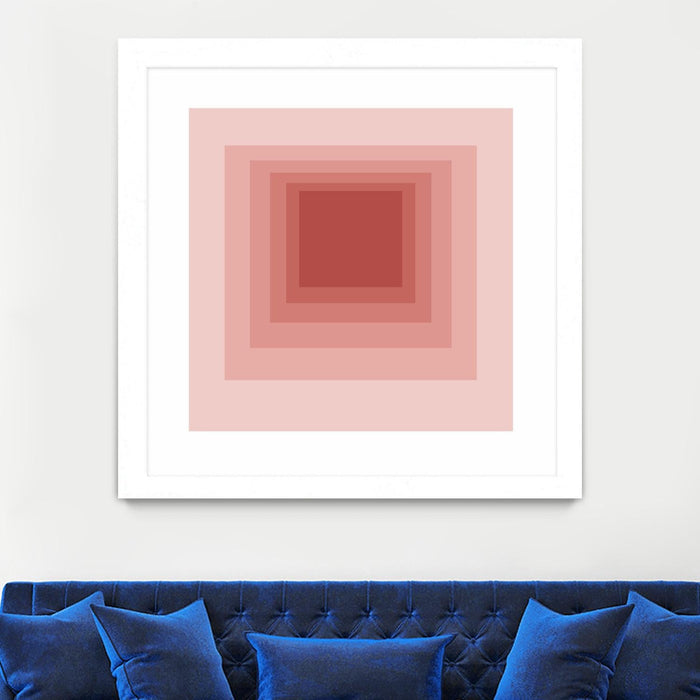 \"After Josef O\" Matted and Framed White 36x36 Wall Art