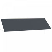 Outsunny 13' X 4' Retractable awning For Doors And Windows, Dark Gray