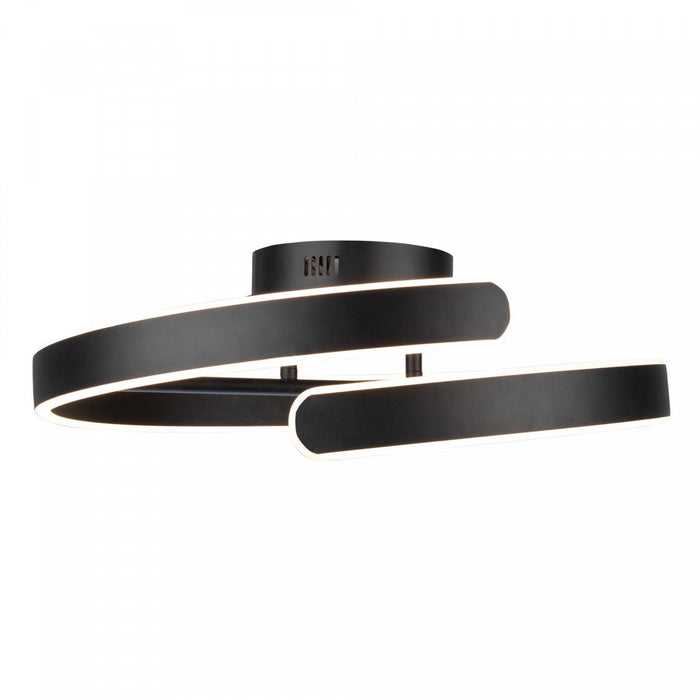Sirius Collection Integrated LED Semi-Flush Mount - Black