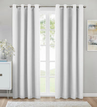 Thermaplus Kelly White Blackout Grommet Curtain Panel - 52 x 63