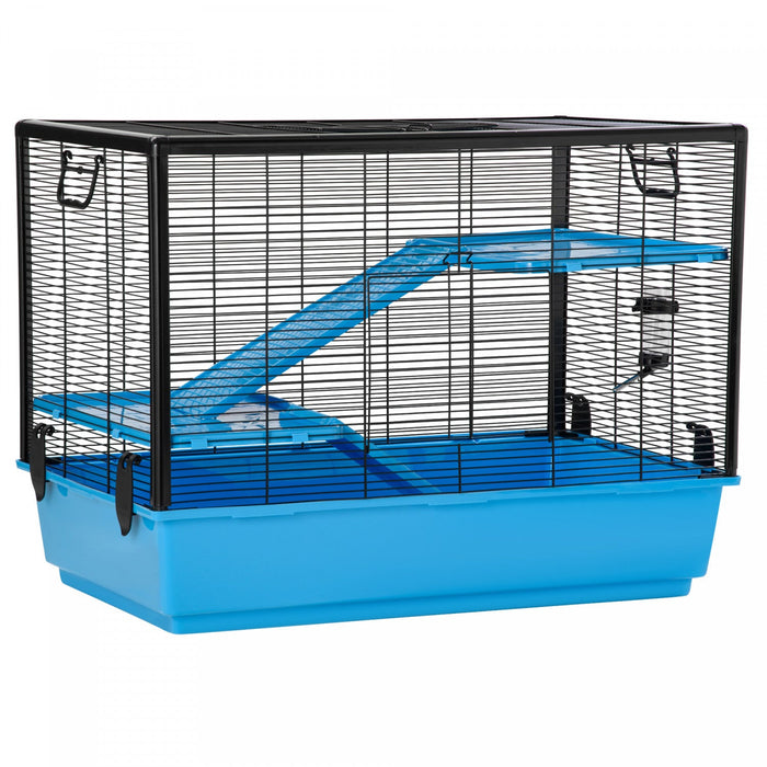 Pawhut 3-tier Hamster Cage, Guinea Pig Cage, Pet Chinchillas Play House Indoor With Accessories Food