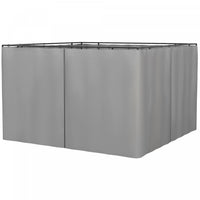 Outsunny 10' X 10' Universal Gazebo Sidewall Set With 4 Panels, Hooks/c-rings Included For Pergolas