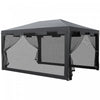 Outsunny 10x13ft Outdoor Gazebo Canopy, Garden Party Tent Patio Sun Shade Shelter Wedding Tent With 