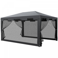 Outsunny 10x13ft Outdoor Gazebo Canopy, Garden Party Tent Patio Sun Shade Shelter Wedding Tent With 