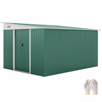 Outsunny 11' x 9' Steel Garden Storage Shed, Outdoor Metal Tool House