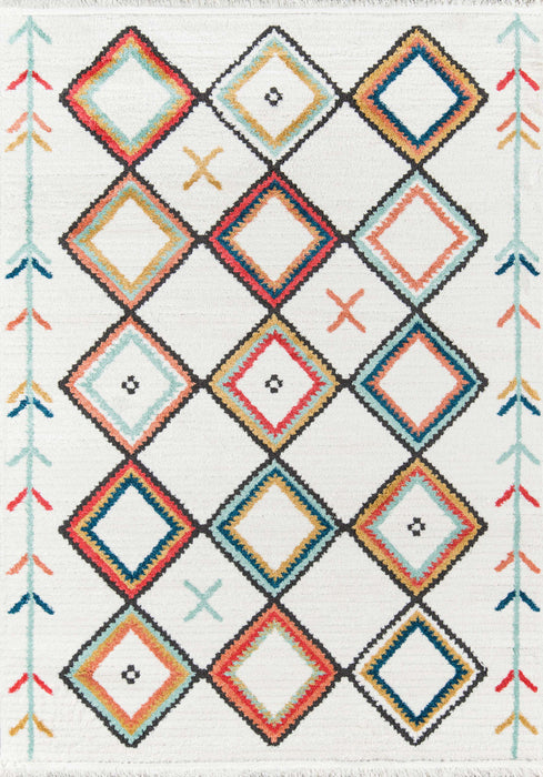 Vivi Contemporary 9'10\" x Area Rug in Multi Indoor Area Rug 