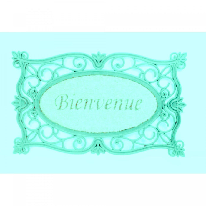 Victorian Bienvenue Rubber & Brush Floormat