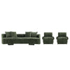 Verandah Mid-Century Modern 3-Piece Sofa Set in Olive Green 