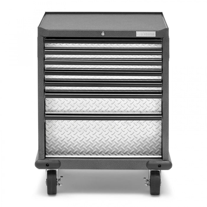 Gladiator Premier 7-Drawer Modular Tool Storage Cabinet - Silver Tread
