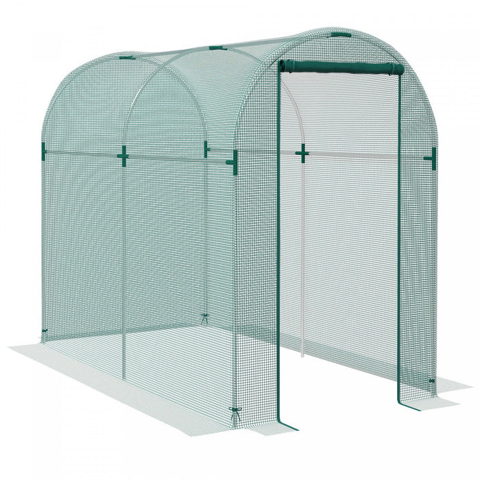 Outsunny 4' X 8' Plant Protection Tent Crop Cage With Door, Green
