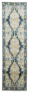 Kinsley Traditional 2'7\" x 8'0\" Runner Rug in Blue Indoor Area Rug 