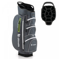 Costway Lightweight Golf Cart Bag With 15 Way Top Divider Individual Putter Well Cooler Bag Green