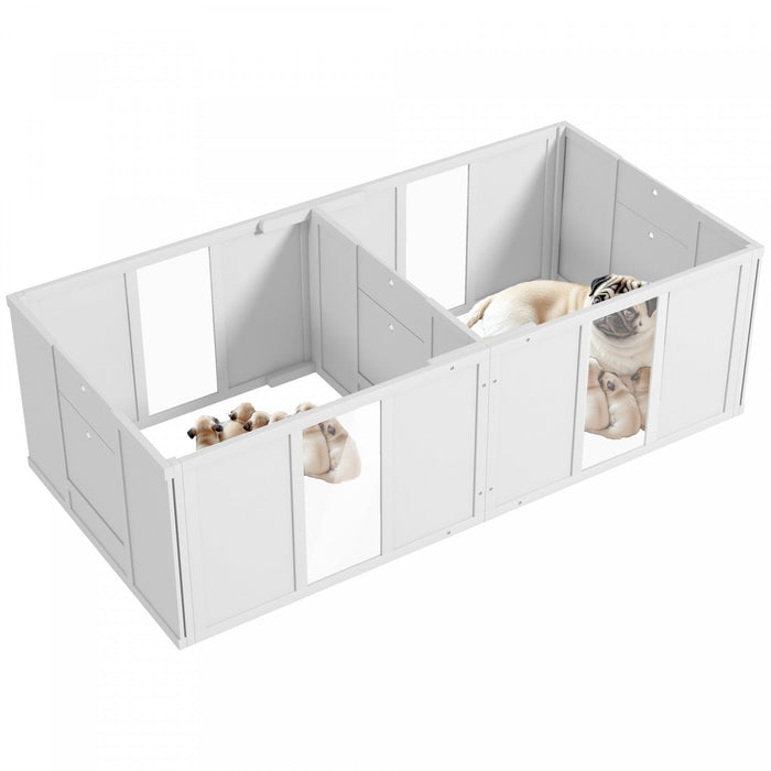 Pawhut Whelping Box For Dogs And Puppies, Dog Whelping Pen, Dog Birth Supplies Indoor With Removable