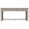 Gracie Solid Wood Console Table With Drawers And Shelf - Grey Wash 