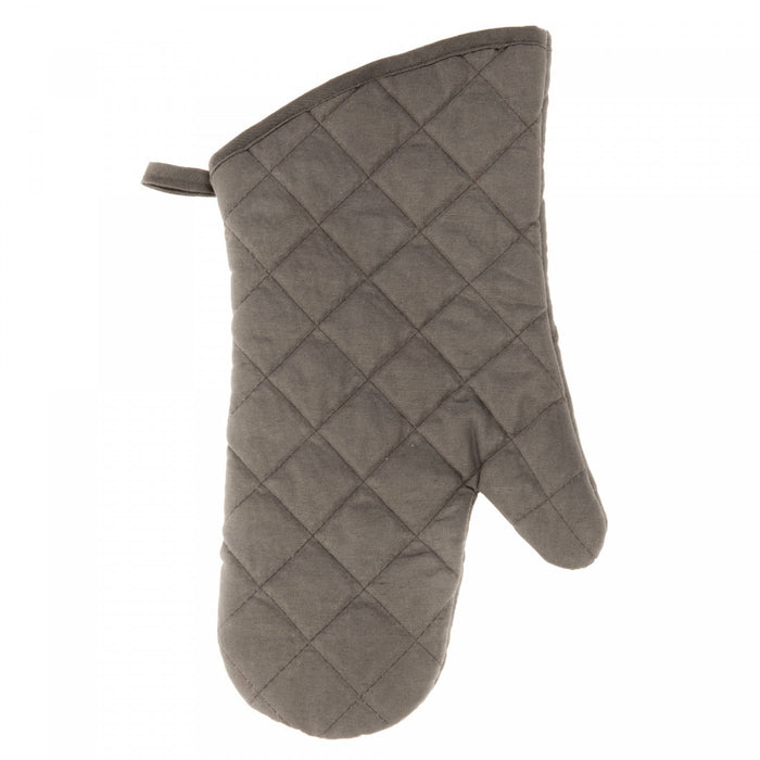 Quilted Oven Mitt Grey 7.5\" x 13\" - Set of 4