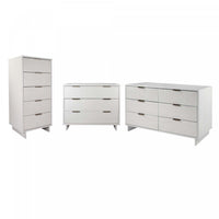 Granville Modern 3-Piece Dresser Set in White 