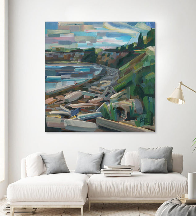 \"Early Morning On The Beach\" Giant Art 72x72 Wall Art