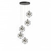 Tulip Collection Integrated LED 5-Light Pendant - Matte Black