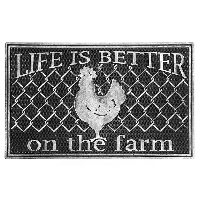 Rubber Life Is Better on The Farm Floormat