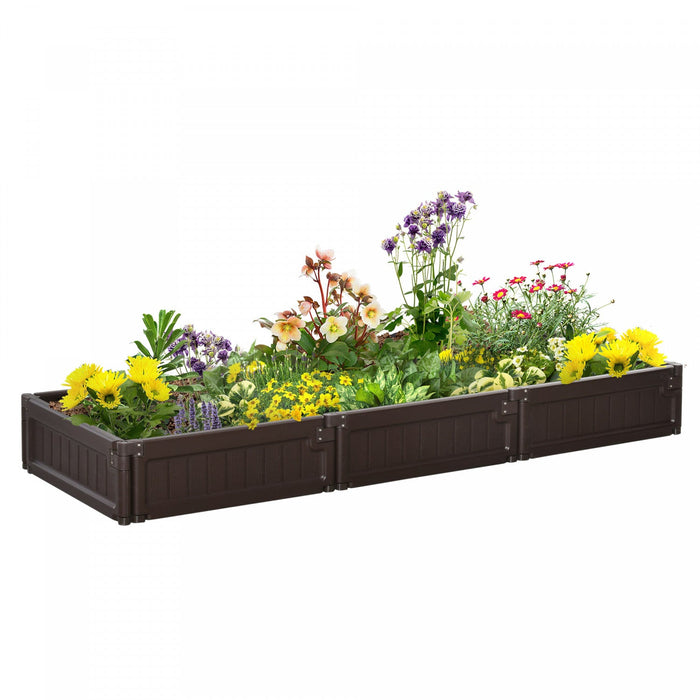 Outsunny 46\" X 46\" Raise Garden Bed Kit, Planter Box Above Ground For Flowers, Herb, Vegetables, Out