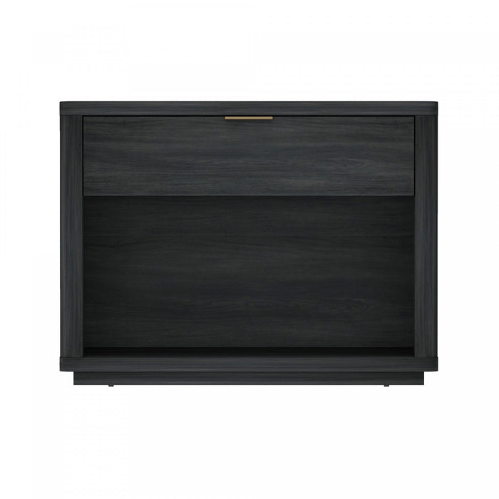 Evelyn Modern 32\" Nightstand in Charcoal Gray (1-Drawer) 