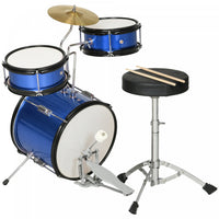 Qaba 7 Piece Drum Set With Throne, Kids Drum Set With Adjustable Cymbal, Pedal, Drumsticks, Junior D