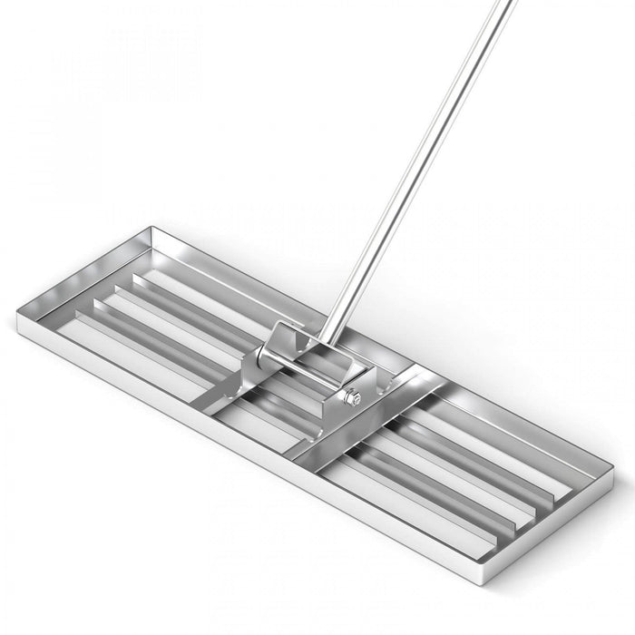 Costway Lawn Leveling Rake 30" X 10" Heavy Duty Level Lawn Tool For Garden Backyard/lawn Silver