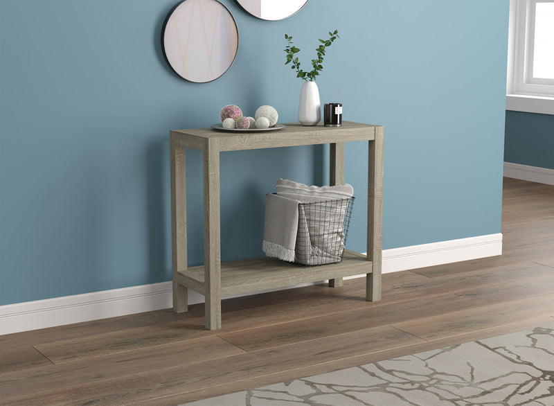 26” Console Table With One Shelf - Dark Taupe 