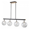 Aurelia Matte Black & Brass 4-Light Island Light