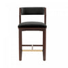 Patricia Modern Wood Upholstered Counter Stool in Black Armoire 