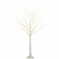 Homcom 5ft Artificial White Birch Tree For Indoor Covered Outdoor
