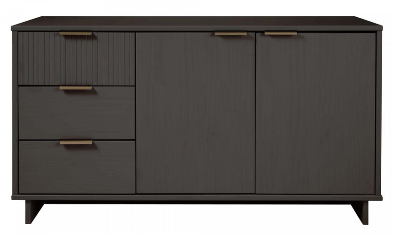 Granville Modern 55\" Sideboard in Charcoal Gray Buffet 