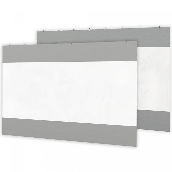 Outsunny Pergola Curtains With Large Windows For 10' X 10' Pergola, 2 Pack
