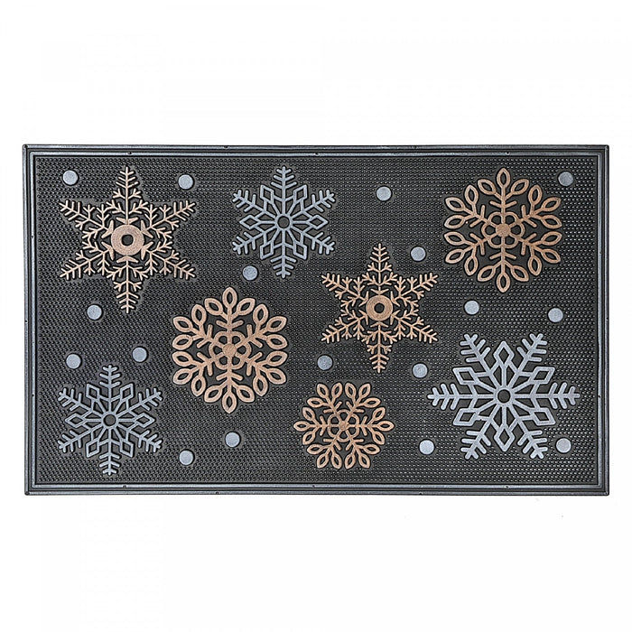 Rubber Snowflakes Floormat