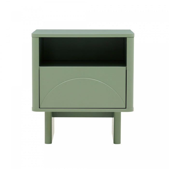 Ella Modern 20\" Nightstand in Sage Green (1-Drawer) 