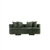 Verandah Mid-Century Modern 91\" Chenille Sofa in Olive Green 